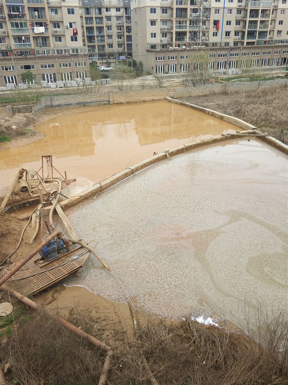 陆河沉淀池淤泥清理-厂区废水池淤泥清淤